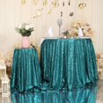 thumbnail image 2 of GFDYREE 48 Round Teal Sequin Tablecloth for Wedding, Party, Christmas Decorations, 2 of 5