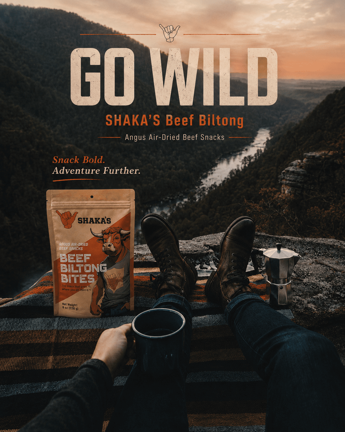 SHAKA'S Angus Air-Dried Beef Snacks Biltong