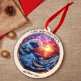 thumbnail image 5 of Ocean Waves Stained Glass Suncatcher Ornament – Holiday Ornament with Text for Loved Ones, Family & Friends, Christmas 2025 Decoration, 5 of 6
