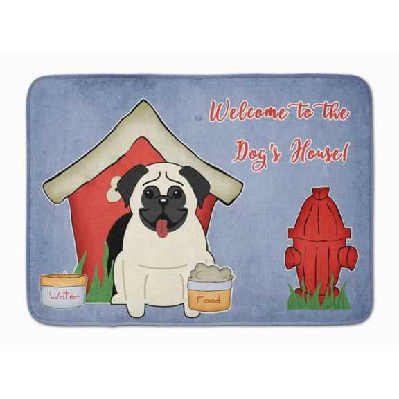 Dog House Collection Pug Cream Machine Washable Memory Foam Mat