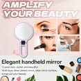 thumbnail image 6 of RAGUPEL Hand Mirrors with Handle,Compact Dual-Sided Round Folding Mirror 7.9"*5.3"*0.8" Handheld Mirror with Handle,1X and 2X Magnification Handheld Mirror,Style2, 6 of 7