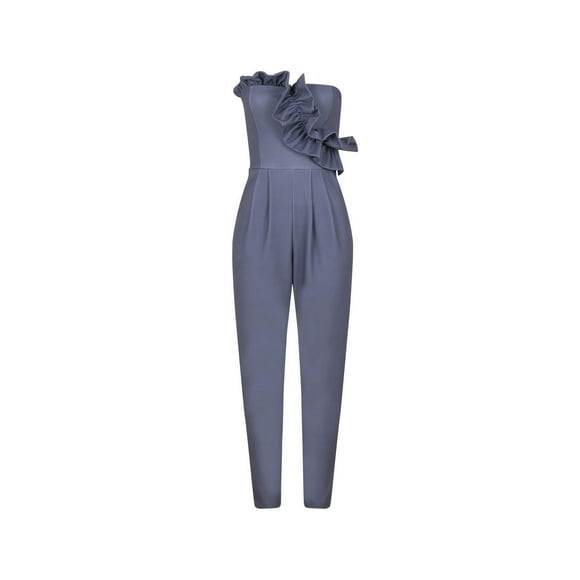 Girls On Film Womens Halcyon Frill Jumpsuit