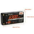 thumbnail image 2 of Spektrum 7.6V 6300mAh 2S 120C Smart Pro Race Shorty Coque Rigide Batterie : Tubes, 5mm, SPMX632S120HT, 2 of 4
