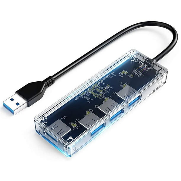 Orico Hub Usb 3.0 De 4 Puertos Hub De Datos De Alta Velocidad Ultradelgado Con Cable Extendido Usb Splitter Adaptador Otg Para Computadora Pc Yuarrent EL012963-00