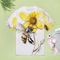 thumbnail image 4 of Happy Cute Bees T Shirts Basic T-Shirt Short Sleeve Ladies Tee Shirt Summer Graphic Clothing, 4 of 6