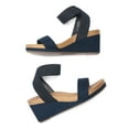 thumbnail image 2 of DREAM PAIRS Women's Elastica Ankle Strap Open Toe Platform Wedge Sandals, 2 of 5