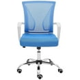 thumbnail image 2 of Modern Home Zuna Ergonomic Mesh Mid Back Office Chair, White & Blue, 2 of 11