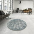 thumbnail image 4 of Ahgly Company Machine Washable Indoor Square Traditional Slate Granite Gray Area Rugs, 6' Square, 4 of 7