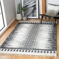 thumbnail image 2 of SAFAVIEH Moroccan Tassel Willard Wavy Striped Shag Area Rug, Ivory/Black, 4'5" x 6'5", 2 of 8