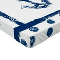 thumbnail image 2 of Ambesonne Anchor Fitted Sheet, Grunge Boat Navy Theme, Twin XL Size, Dark Blue White, 2 of 3
