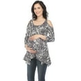 thumbnail image 1 of White Mark Women's Maternity Snake Print Cold Shoulder Tunic, 1 of 6