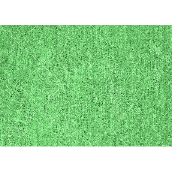Ahgly Company Machine Washable Indoor Rectangle Solid Emerald Green Modern Area Rugs, 5' x 8'