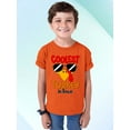 thumbnail image 2 of Coolest Turkey in Town Thanksgiving Funny Cool Sunglasses Youth T-shirt For Kids, XS, Orange, 2 of 6