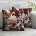 thumbnail image 3 of GOSMITH  Watercolor 15 Breeds of Chickens Throw Pillow Cover Funny Chicken Lover Decorative Throw Pillow Cases For Home Bedroom Girls Room Farm,Gifts for Chicken Mom Chicken Lady, 3 of 5