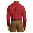 thumbnail image 2 of Mens Long Sleeve Professional Uniform Carefree Cotton/Polyester Poplin Shirt Rich Red Medium, 2 of 6