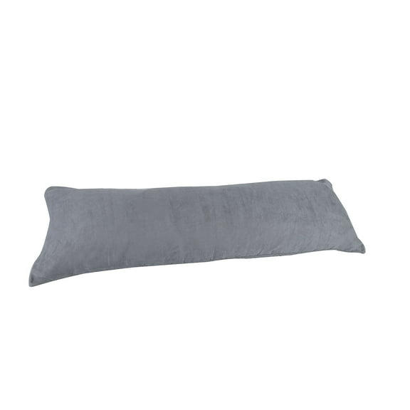 20"X54" DOUBLE SIDE ZIPPER Microsuede Body Cover Pillowcase Silver Grey Gray Vivid Colors