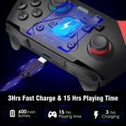 Switch Controller Compatible with Switch/Switch Lite/Switch OLED, Extra Controller with Paddles, Wireless Switch Pro Controller with Turbo, 6-Axis Gyro,Programmable with Buttons,Black