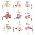 thumbnail image 6 of 1 Pair Rose Resin Hooks - Wall Mounted Creative Flower Iron Hook for Coats, Hats, Keys, Towels, Handbags - Elegant Room Wall Decor, 6 of 8