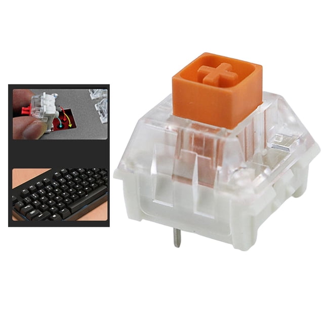 Caja de interruptores para teclados de juegos mecánicos 3 Pin Switches IP56 resistente al polvo lineal táctil SMD Compatible licencia naranja