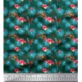 thumbnail image 1 of Soimoi Polyester Crepe Fabric Leaves,Floral & Macaw Parrot Bird Decor Fabric Printed Yard 42 Inch Wide, 1 of 3