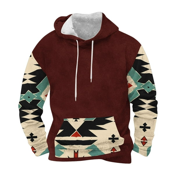 Sudadera con capucha para hombre, moderna, con cordón ajustable y bolsillo, estampada, deportiva y de ocio, sudadera con capucha, blusa de poliéster para hombre