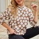 thumbnail image 3 of Gibobby SuéTer Mujer Invierno Suéter de cuello redondo con para mujer, camisa básica de punto holgada de talla grande, otoño e invierno(Caqui,XG), 3 of 4