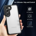 thumbnail image 3 of Matte Case Compatible with Samsung Galaxy S23 Plus Case,Slim Translucent Frosted Case Cover Hard PC Back Military Drop Protection Phone Case Skin-Friendly Case for Girls&Boys,Black, 3 of 11