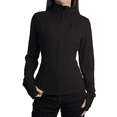 thumbnail image 4 of Womens Running Jackets Slim Fit Athletic Jackets Workout Full Zip Up Yoga Top with Pockets and Thumb Holes, 4 of 7