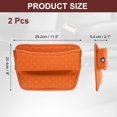 thumbnail image 2 of Uxcell 2pcs Car Seat Gap Filler Organizer 11.5 x 8 x 2.1 Inch Leather Universal Car Organizer Storage Box Between Seat and Console for Phone Sunglasses Keys, Orange, 2 of 6