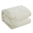 thumbnail image 5 of Dearfoams Back Dye Faux Rabbit Fur White Polyester Fill Duvet Set for Teens Adults Seniors, Queen, 5 of 6