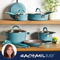 thumbnail image 3 of Batería de Cocina Rachael Ray Azul Aqua Porcelana Dura Antiadhesiva 12 Piezas, 3 of 7