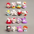 thumbnail image 2 of Figura de animé Hello Kitty Angel Cat Sanrio, muñeca Kawaii, decoración decorativa para habitación de pasteles, juguetes de Navidad, regalos para niñas y niños, 2 of 4