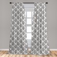 thumbnail image 5 of Ambesonne Grey and White Curtains, Petals and Leaves, Pair of 28"x95", Charcoal Grey and White, 5 of 5