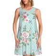 thumbnail image 1 of Balery Vintage Floral Vestidos de verano para mujer con estampado: vestido holgado sin mangas, vestido playero informal y cómodo para días calurosos., 1 of 7