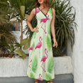 thumbnail image 3 of Flamingo Pattern Art Sleeveless Dress Women's Summer Suit Dresses for Women 2025 Luxury Party Dress, 3 of 6