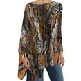 thumbnail image 2 of Elegant Animal Snake Skin Print T Shirts Aesthetic T Shirt Womens Long Sleeve O Neck Street Fashion Tops Oversized Prin, 2 of 7