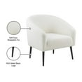 thumbnail image 4 of Pemberly Row Faux Sheepskin Fur Accent Chair with Matte Black Legs, 4 of 7