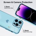 thumbnail image 3 of Designed for iPhone 14 Pro Case with Strap Stand Love Hearts Design for Women Girl Men,Plating with Wristband Kickstand Camera Lens Protection Bumper for iPhone 14 Pro 6.1"-Blue, 3 of 12