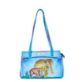 thumbnail image 1 of Sishka Womens Blue Hand-Painted Leather Shoulder Bag – Artistic Elephant Design Ladies Bag for Work, Travel & Daily Use, 1 of 7