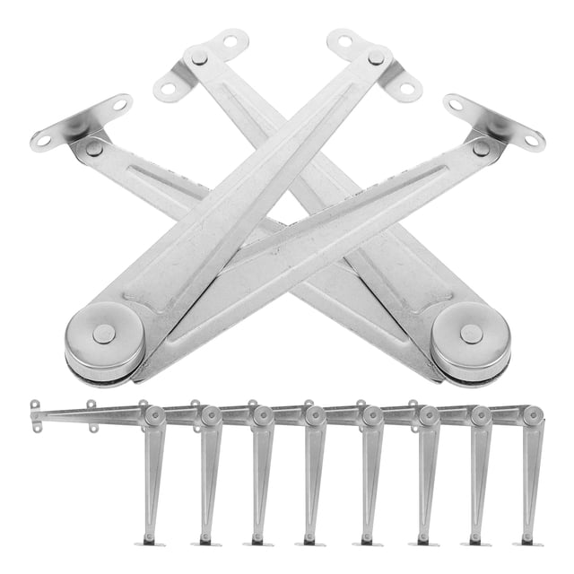 OULII Cabinet Door Support Rods 10Pcs Adjustable Length Metal Furniture Support Silver 10.2x1x0.3in