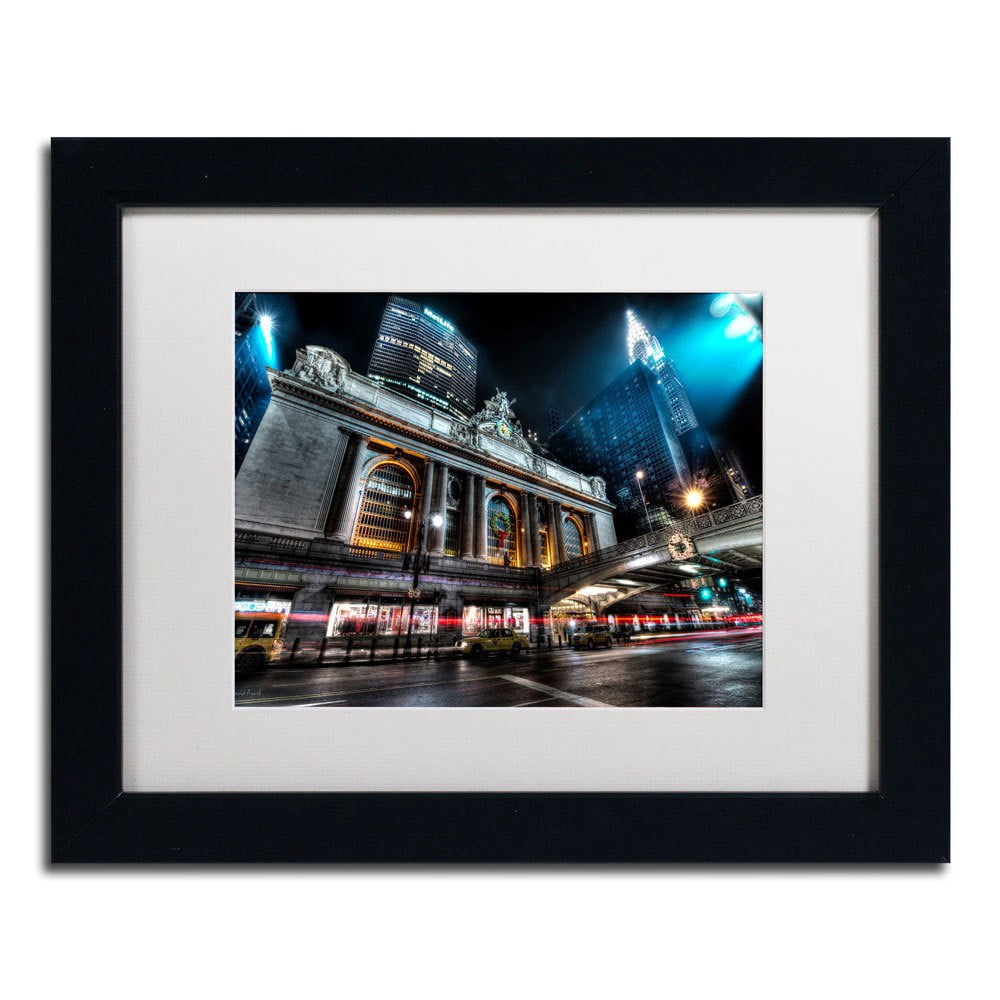 Trademark David Ayash "Grand ...42nd. Street - Manhattan" Art White Matte W/Wood Frame 16" x 20"