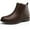 Brown PU, variant on HARVEST LAND Women Chelsea Boots Zip up Short Ankle Flat Booties for Female Fall Winter