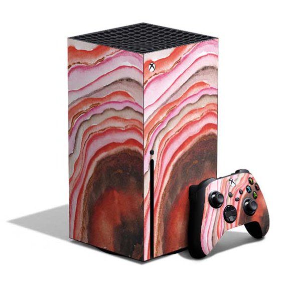 Skinit Geode Orange Watercolor Geode Xbox Series X Bundle Skin