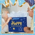 thumbnail image 5 of Usmilegift 13" Blue Birthday Gift Bag with Card and Tissue Paper for happy Birthday gift bags for Baby Shower, Party, and Men Women, 5 of 6