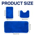 thumbnail image 4 of AUQ Bathroom Rug Sets,3 Pieces Ultra Soft Non Slip and Absorbent Bath Rugs,Machine Washable Bathroom Rugs and Mats,Blue, 4 of 7