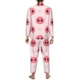 thumbnail image 7 of Salouo Pig Noses Print Button-Front Long Sleeve Pajama Set for Men, Soft 2Pjs Men's Long Sleeve Sleepwear -Large, 7 of 7