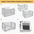 thumbnail image 3 of Veehoo Folding Soft Dog Crate, 3-Door Pet Kennel, 600D Cationic Oxford Fabric, 40", Black, 3 of 9