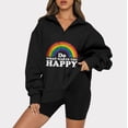 thumbnail image 1 of ICHUANYI Liquidación Moda Mujer Casual Impreso Cuello Vuelto Manga Larga Camiseta Suelta Blusa Jersey Tops ICHUANYI WER202308231388, 1 of 6