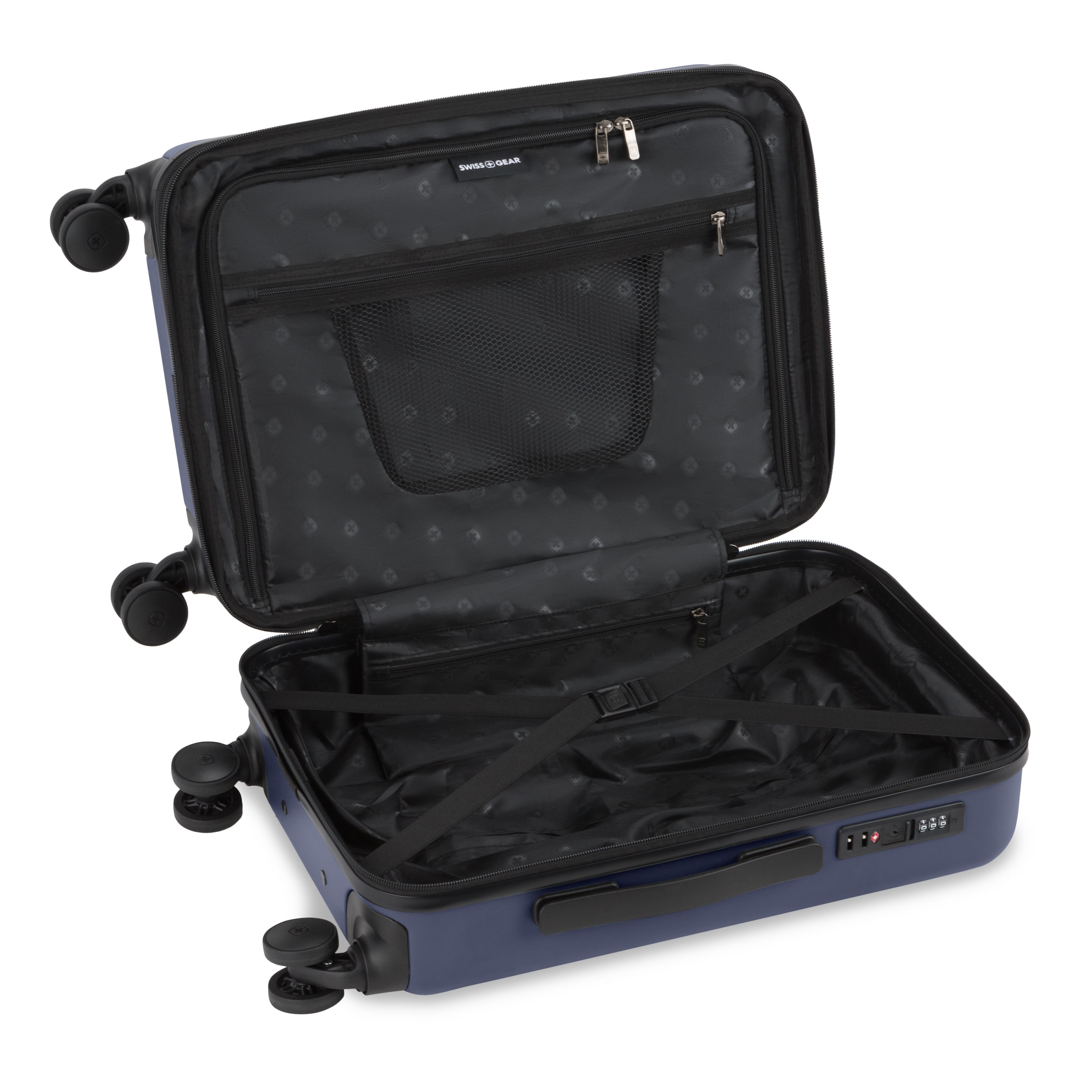 SWISSGEAR Stride Hardside Carry-On Spinner, Navy Blue