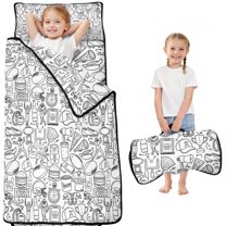 Football Icons Pattern Toddler Nap Mats for Kids Preschool,Sleeping Mat Bag or Kids,Toddler Sleeping Bag,Toddler Nap Mat or Daycare